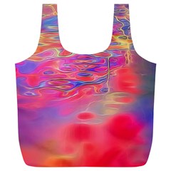 Purple Red Abstract Pool Full Print Recycle Bag (xl) by bloomingvinedesign