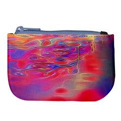 Purple Red Abstract Pool Large Coin Purse by bloomingvinedesign