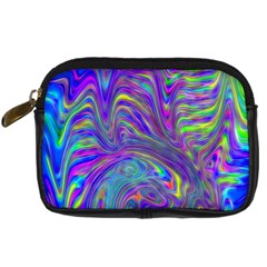 Abstractwithblue Digital Camera Leather Case by bloomingvinedesign