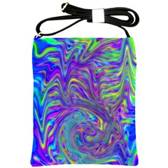 Abstractwithblue Shoulder Sling Bag by bloomingvinedesign