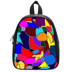 Crazycolorabstract School Bag (Small)