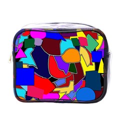 Crazycolorabstract Mini Toiletries Bag (One Side)