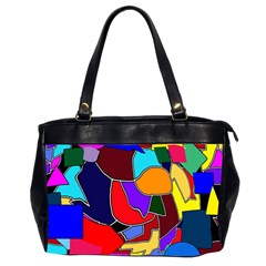 Crazycolorabstract Oversize Office Handbag (2 Sides)