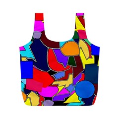 Crazycolorabstract Full Print Recycle Bag (M)