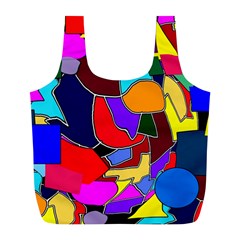 Crazycolorabstract Full Print Recycle Bag (L)