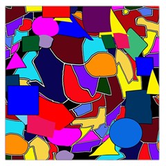 Crazycolorabstract Large Satin Scarf (Square)