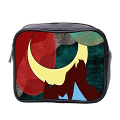 Moonscape Mini Toiletries Bag (two Sides) by bloomingvinedesign