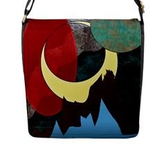 Moonscape Flap Closure Messenger Bag (L)