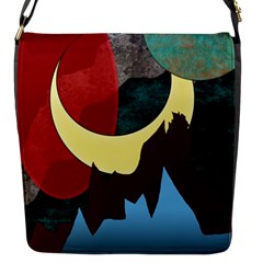 Moonscape Flap Closure Messenger Bag (S)