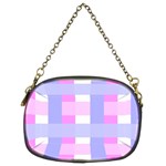 Gingham Checkered Texture Pattern Chain Purse (Two Sides) Front