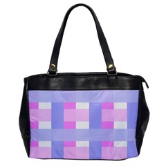 Gingham Checkered Texture Pattern Oversize Office Handbag by Pakrebo