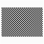 Background Black Board Checker Large Glasses Cloth (2 Sides) Front