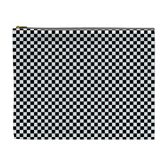 Background Black Board Checker Cosmetic Bag (xl) by Pakrebo