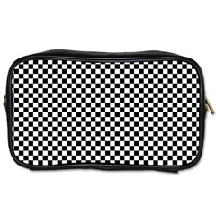 Background Black Board Checker Toiletries Bag (one Side) by Pakrebo