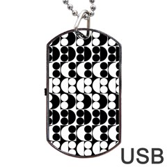 Seamless Pattern Wallpaper Dog Tag Usb Flash (two Sides) by Pakrebo