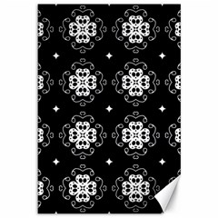 Ornament Flowers Seamless Geometric Canvas 12  X 18  by Pakrebo