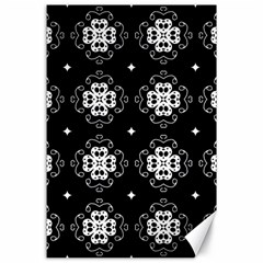 Ornament Flowers Seamless Geometric Canvas 24  X 36  by Pakrebo