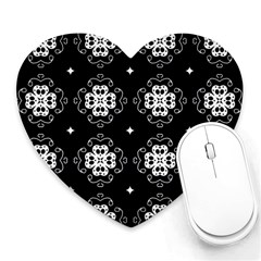 Ornament Flowers Seamless Geometric Heart Mousepads by Pakrebo