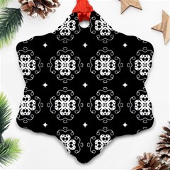 Ornament Flowers Seamless Geometric Snowflake Ornament (two Sides) by Pakrebo