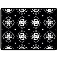 Ornament Flowers Seamless Geometric Double Sided Fleece Blanket (large)  by Pakrebo