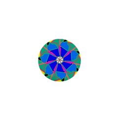 Mandala Wheel Pattern Ornament 1  Mini Buttons by Pakrebo