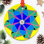 Mandala Wheel Pattern Ornament Ornament (Round) Front