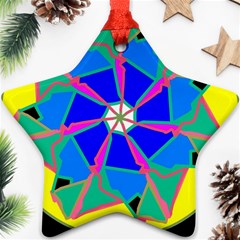 Mandala Wheel Pattern Ornament Ornament (star) by Pakrebo