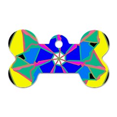 Mandala Wheel Pattern Ornament Dog Tag Bone (two Sides) by Pakrebo