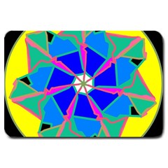 Mandala Wheel Pattern Ornament Large Doormat 