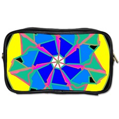 Mandala Wheel Pattern Ornament Toiletries Bag (two Sides) by Pakrebo