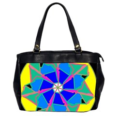 Mandala Wheel Pattern Ornament Oversize Office Handbag (2 Sides) by Pakrebo