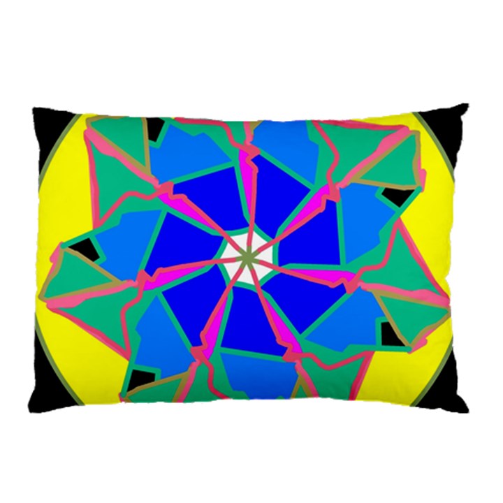 Mandala Wheel Pattern Ornament Pillow Case (Two Sides)