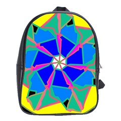 Mandala Wheel Pattern Ornament School Bag (xl) by Pakrebo