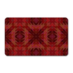 Maroon Triangle Pattern Seamless Magnet (rectangular) by Pakrebo