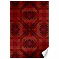 Maroon Triangle Pattern Seamless Canvas 20  X 30 