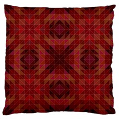 Maroon Triangle Pattern Seamless Large Cushion Case (two Sides) by Pakrebo