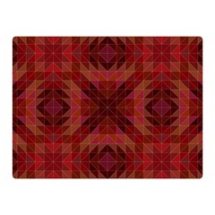 Maroon Triangle Pattern Seamless Double Sided Flano Blanket (mini)  by Pakrebo