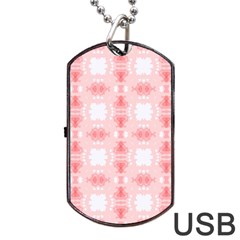 Seamless Wallpaper Butterfly Dog Tag Usb Flash (one Side) by Pakrebo