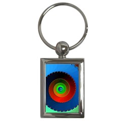 Fractal Spiral Curve Helix Key Chain (rectangle) by Pakrebo