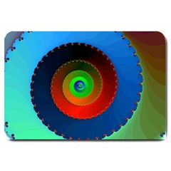 Fractal Spiral Curve Helix Large Doormat 