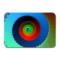 Fractal Spiral Curve Helix Plate Mats by Pakrebo