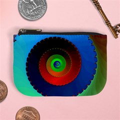 Fractal Spiral Curve Helix Mini Coin Purse by Pakrebo