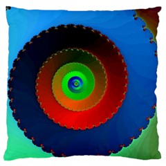 Fractal Spiral Curve Helix Large Cushion Case (one Side) by Pakrebo