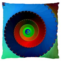 Fractal Spiral Curve Helix Standard Flano Cushion Case (one Side) by Pakrebo