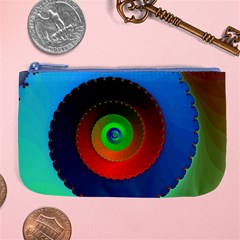 Fractal Spiral Curve Helix Large Coin Purse by Pakrebo