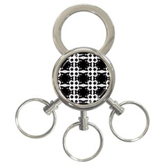 Seamless Pattern Design Ornament 3-ring Key Chain