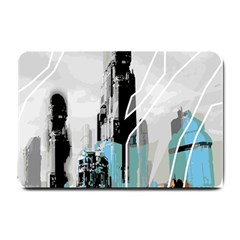 The City Of The Future Collage Small Doormat  by Pakrebo