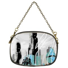 The City Of The Future Collage Chain Purse (two Sides) by Pakrebo