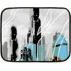 The City Of The Future Collage Double Sided Fleece Blanket (mini)  by Pakrebo