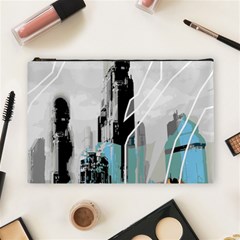 The City Of The Future Collage Cosmetic Bag (large) by Pakrebo